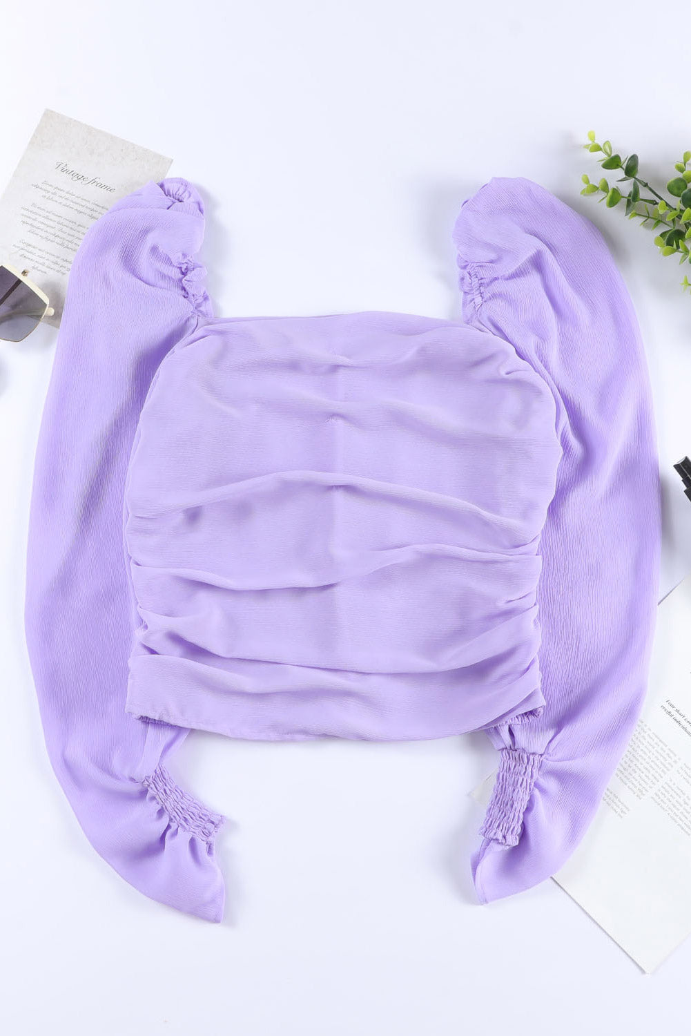 LAVENDER LOVER PUFFED SLEEVED SHIRT