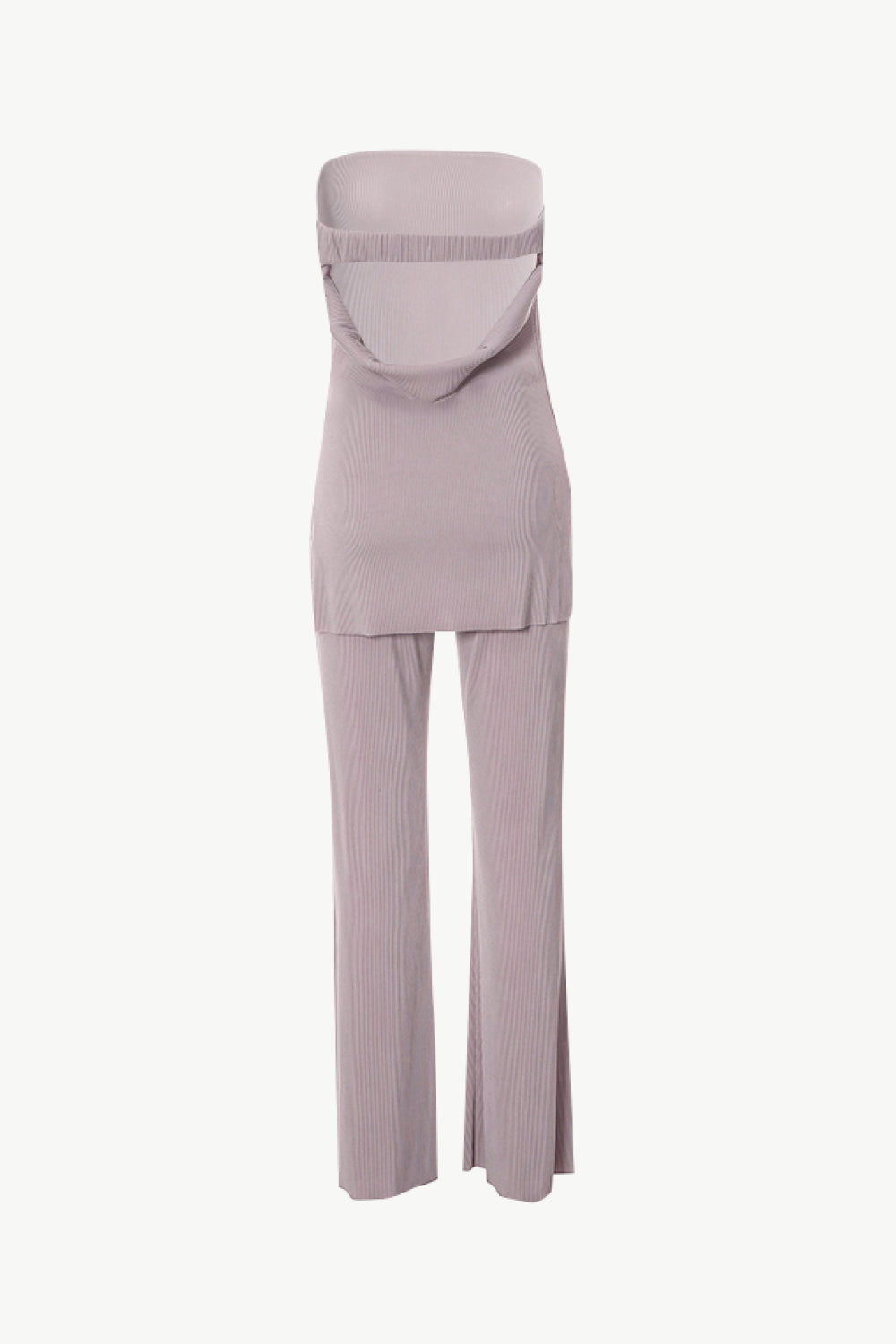 SMOOTH LIKE BUTTER STRAPLESS TOP WITH WIDE LEG PANT SET