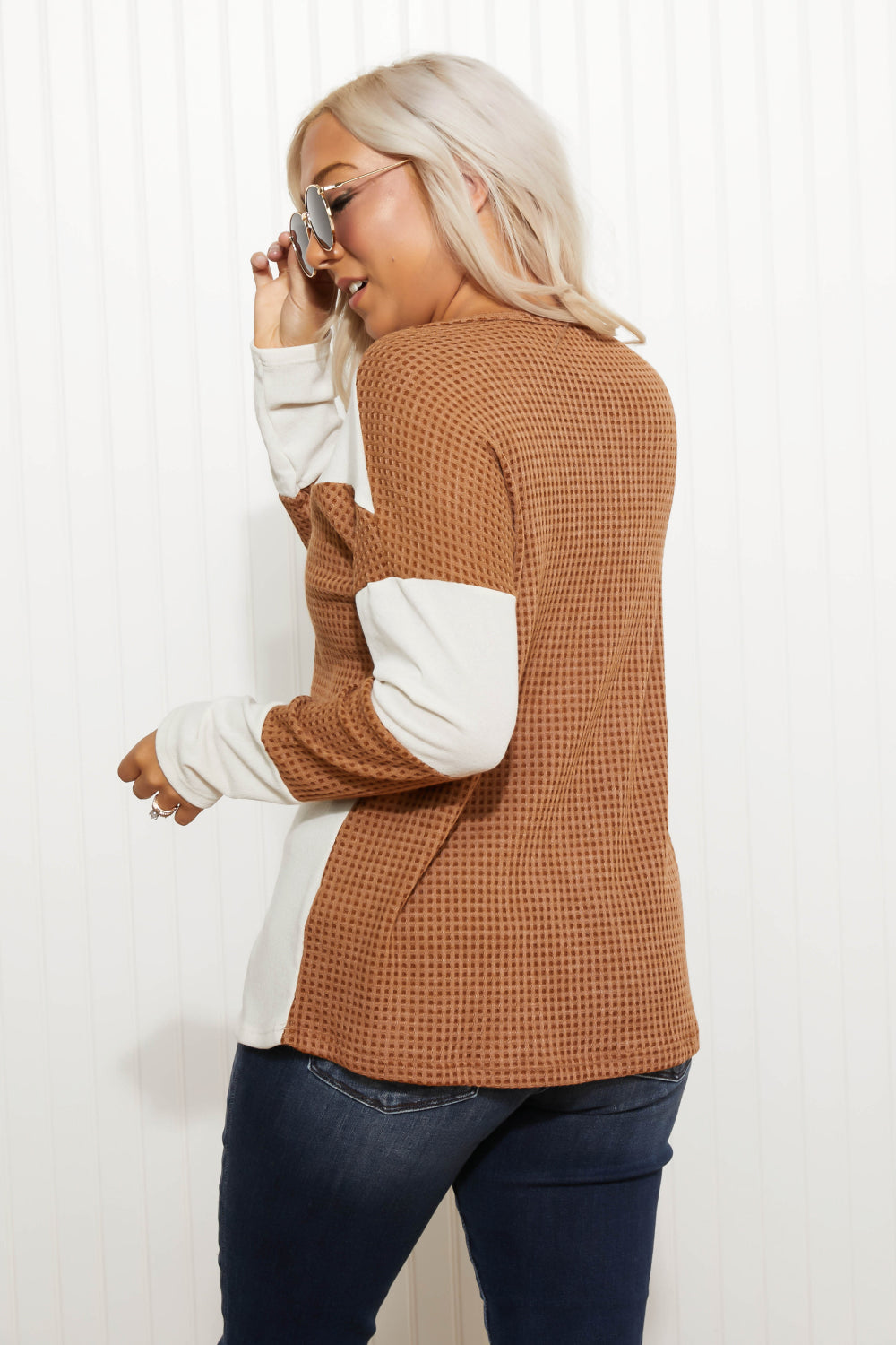 COCO AND WHIP WAFFLE LONG SLEEVED SHIRT